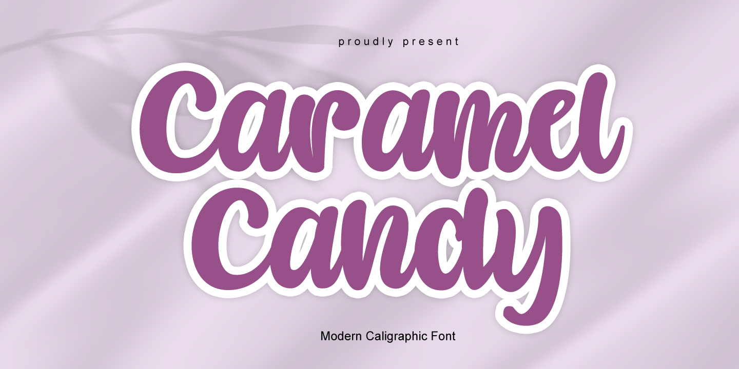 Przykład czcionki Caramel Candy